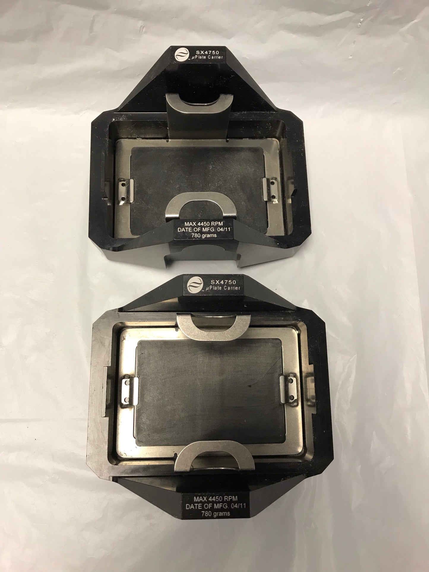 Pair of Beckman Coulter u SX4750 Microplate Plate Carrier 4450 Rpm 787 Grams