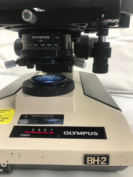 Olympus BH2 BH-2 Microscope 3 Objectives 10x 40x & 100x & Lamp