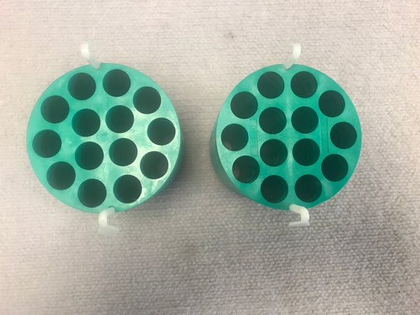 Beckman Coulter 339180 14x 15ml Tube Bucket Insert Green & Pads Set of 2