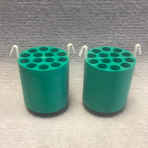 Beckman Coulter 339180 14x 15ml Tube Bucket Insert Green & Pads Set of 2