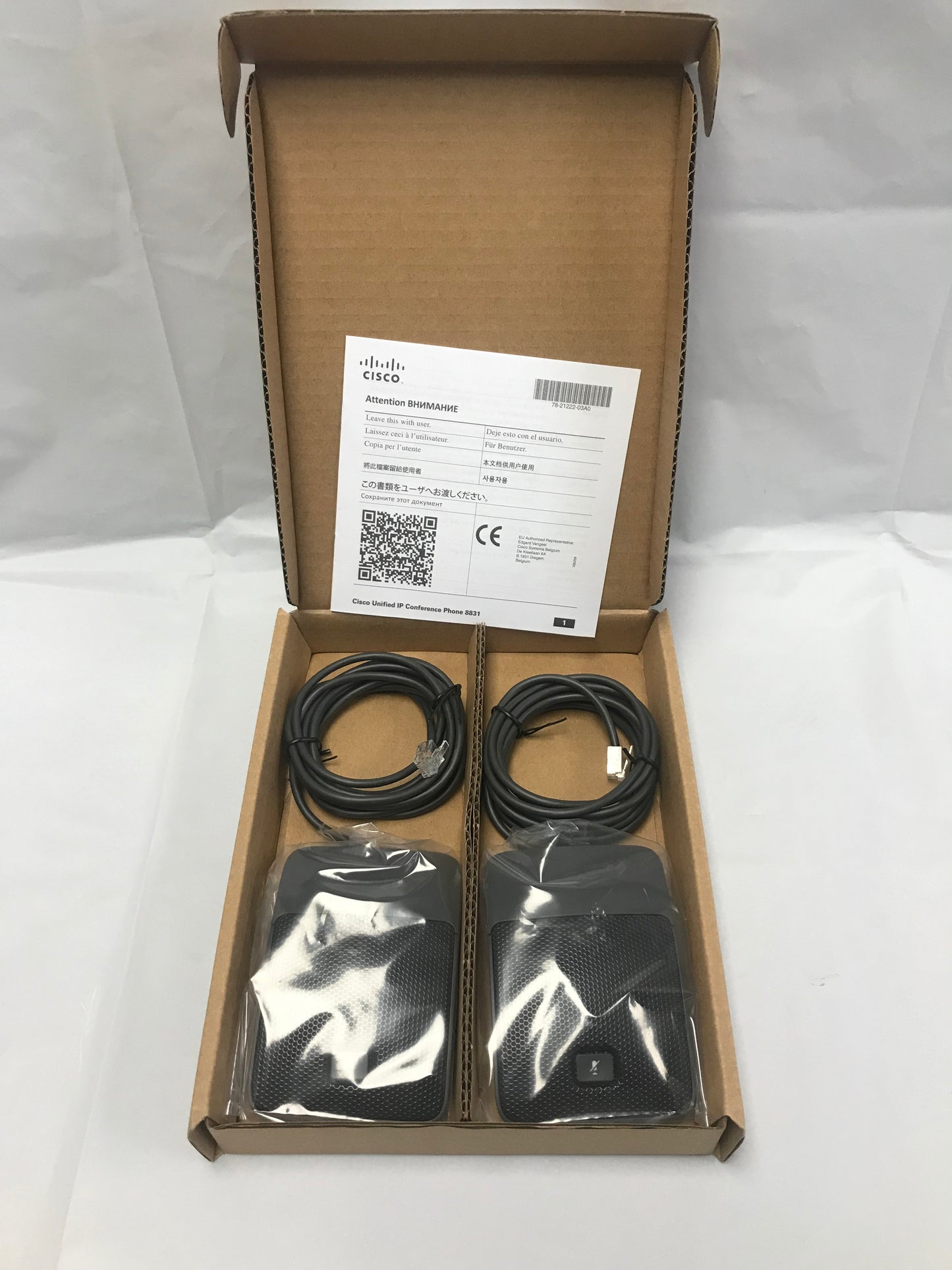 NEW Set 2 Cisco CP-MIC-WIRED-S Microphone 74-11134-01 for CP-8831
