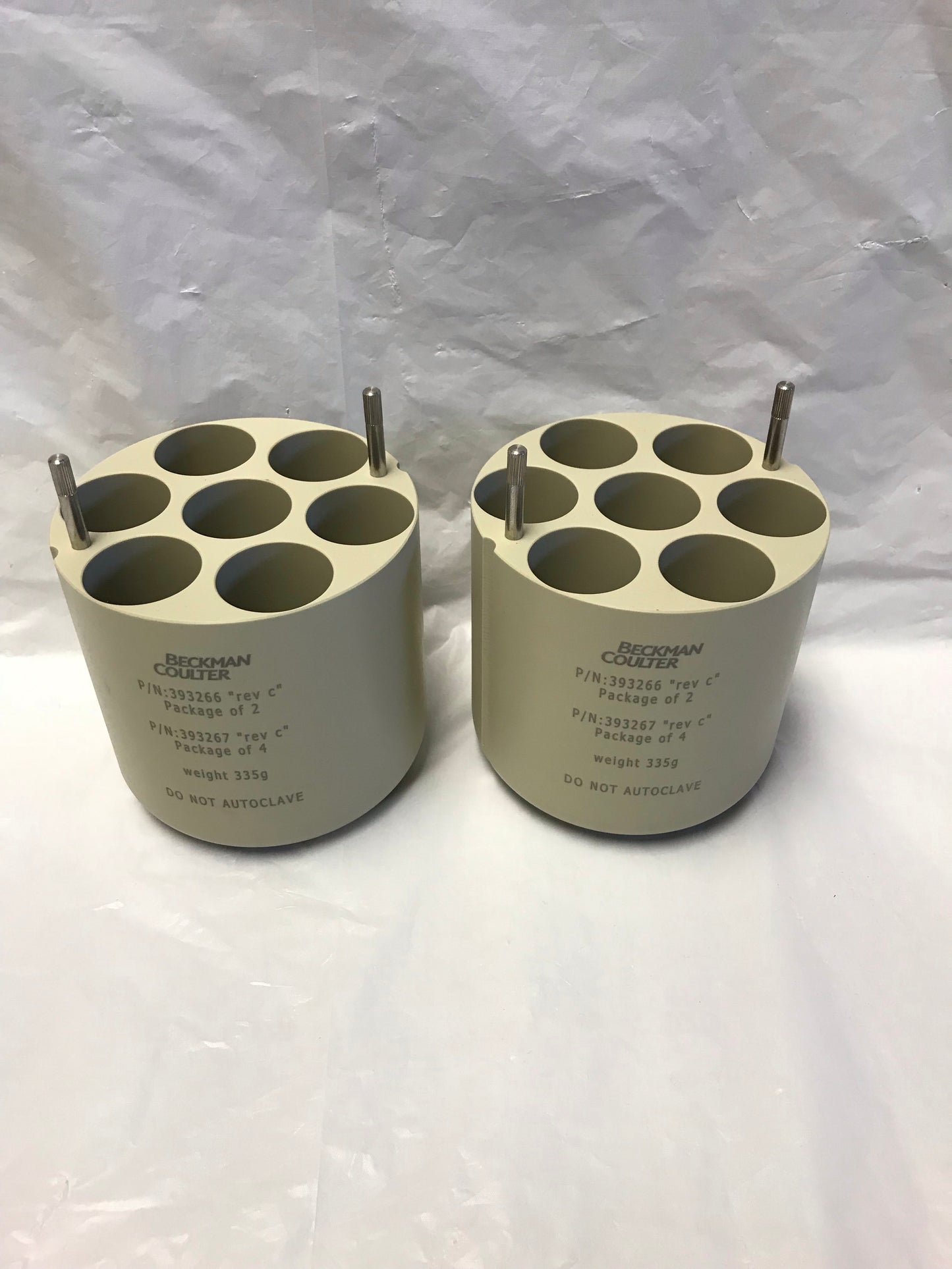 set of two Beckman Coulter 393266 Conical Tube Adapter 7x50ml