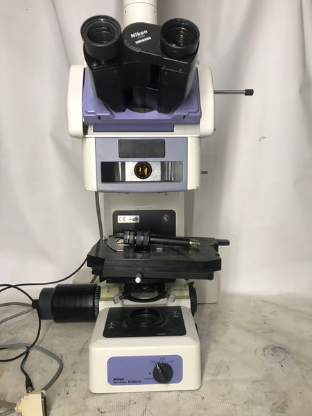 Nikon Fluorescence DIC Eclipse E800 Microscope Trinocular Head Polarized Incomplete  E 800