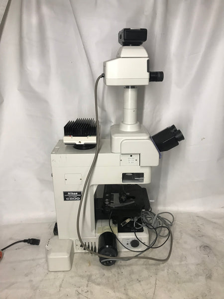 Nikon Fluorescence DIC Eclipse E800 Microscope Trinocular Head Polarized Incomplete  E 800