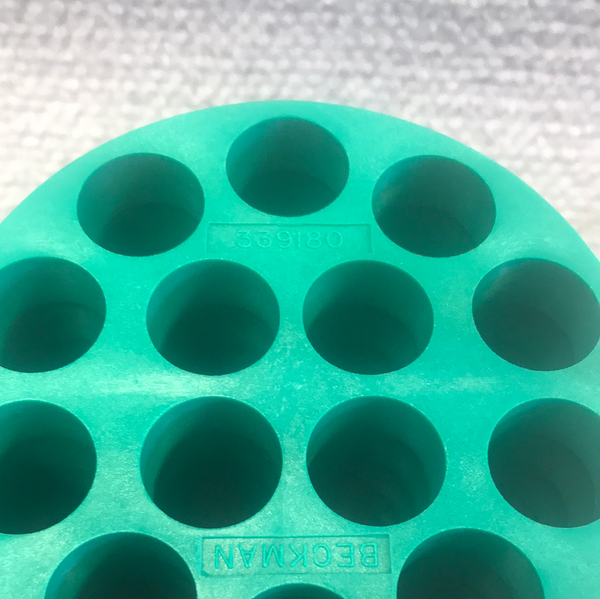 Beckman Coulter 339180 14x 15ml Tube Bucket Insert Green & Pads Set of 2