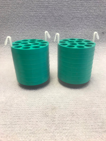 Beckman Coulter 339180 14x 15ml Tube Bucket Insert Green & Pads Set of 2