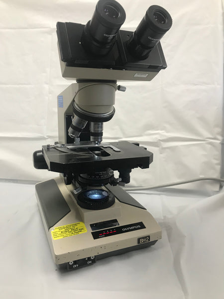 Olympus BH2 BH-2 Microscope 3 Objectives 10x 40x & 100x & Lamp