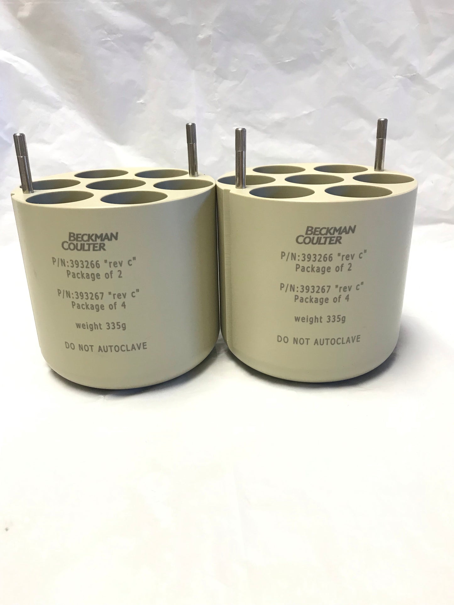 set of two Beckman Coulter 393266 Conical Tube Adapter 7x50ml
