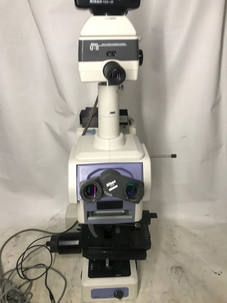 Nikon Fluorescence DIC Eclipse E800 Microscope Trinocular Head Polarized Incomplete  E 800