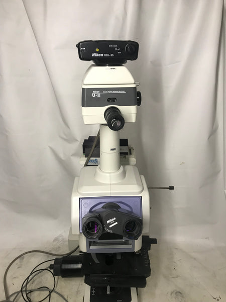 Nikon Fluorescence DIC Eclipse E800 Microscope Trinocular Head Polarized Incomplete  E 800