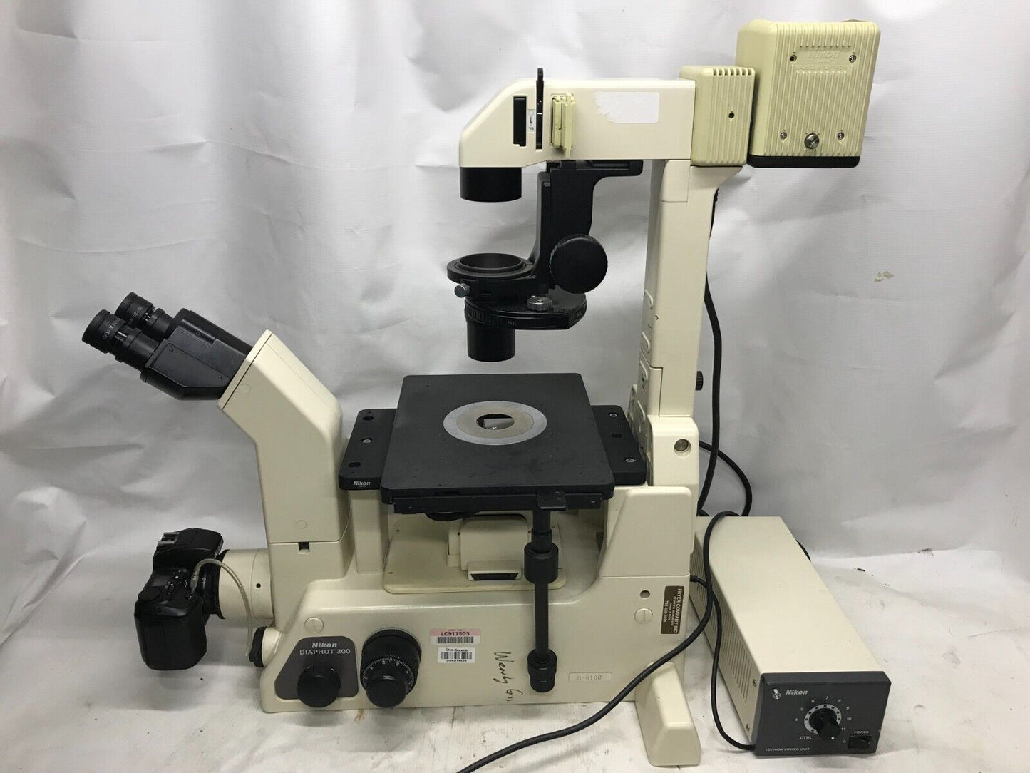 Nikon Diaphot 300 Inverted Phase Contrast Microscope w 4 Objectives
