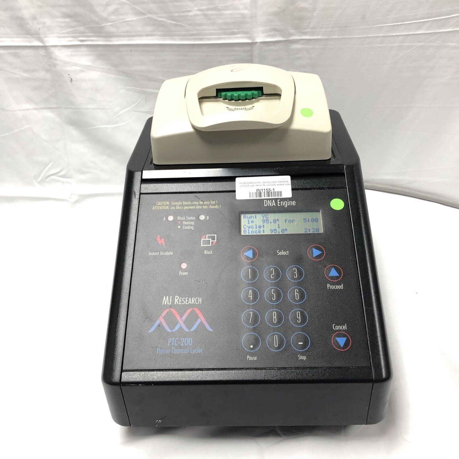 Bio-Rad DNA Engine PTC-200 PCR Thermal Cycler W/Alpha Block ALS1296 warranty