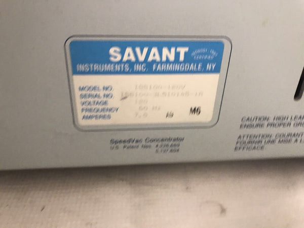 Thermo Savant ISS100 SpeedVac Concentrator System w/FC400 Tested Video ISS 100