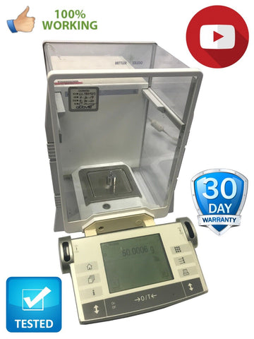 Mettler Toledo AX204 Analytical Balance d=0.0001g Max=220g tested working