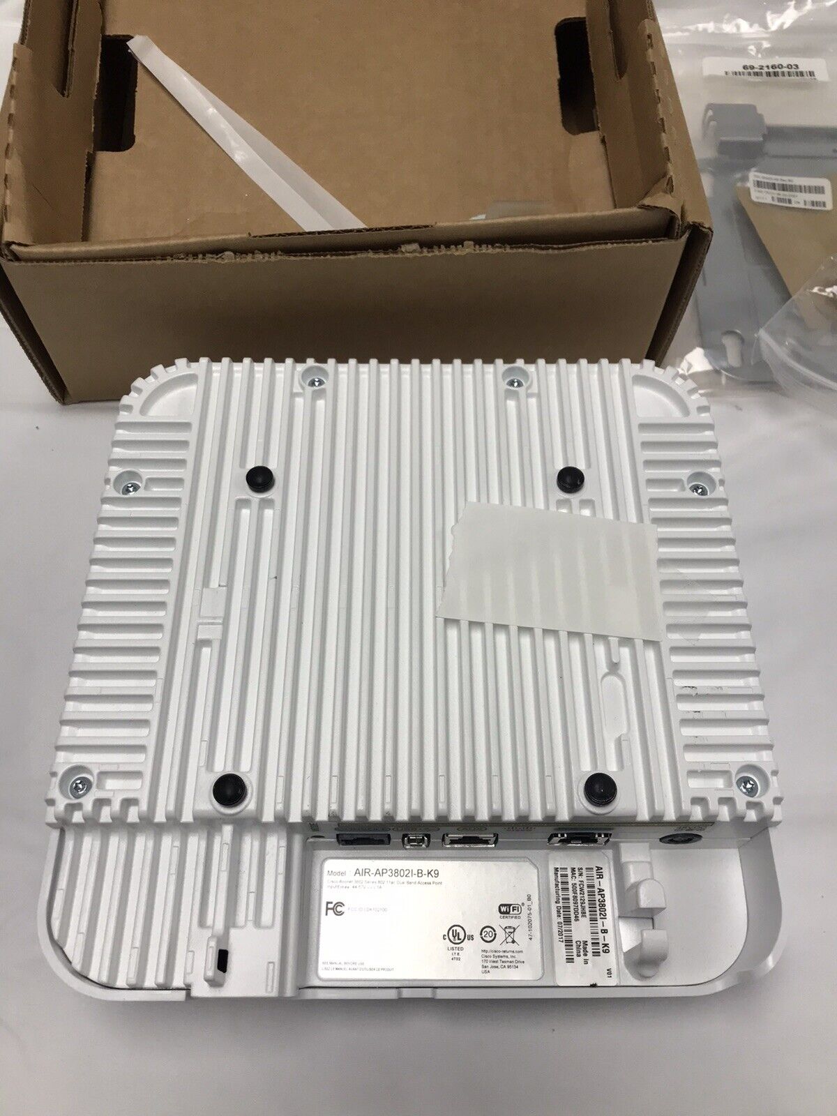 Cisco AIR-AP3802I-B-K9 Aironet 3802 Series Dual Band Wireless Access Point