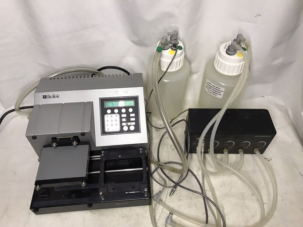 Biotek ELx405 MVR Microplate Washer With Bottles & Valve Module