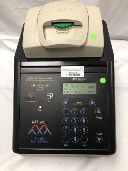 Bio-Rad DNA Engine PTC-200 PCR Thermal Cycler W/Alpha Block ALS1296 warranty