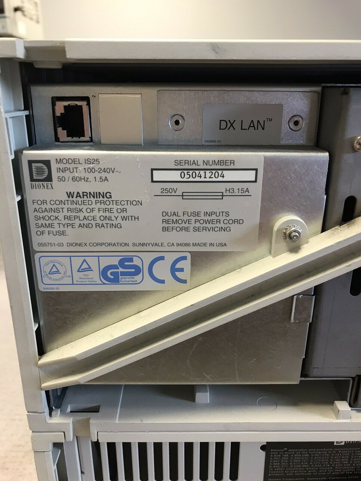 Dionex IS25 Digital LCD Isocratic Pump Eluent Delivery System DX LAN