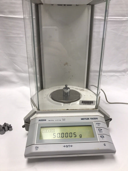 Mettler AG204 Analytical Lab Balance With Power Supply 210g@0.1mg  tested working