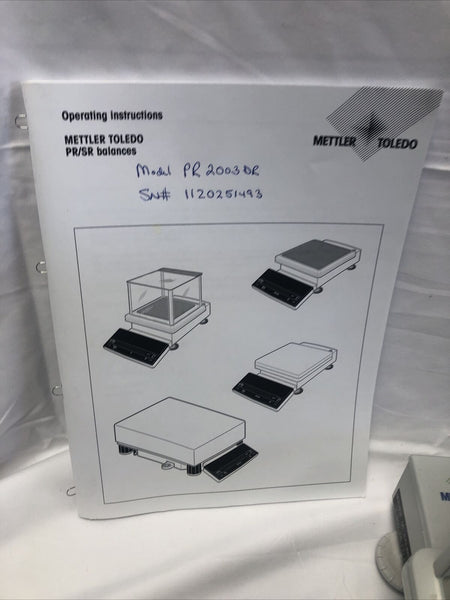 Mettler Toledo Analytical Balance PR2003 with LC-P43 Printer Lab Scale Tested