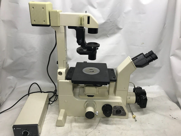 Nikon Diaphot 300 Inverted Phase Contrast Microscope w 4 Objectives