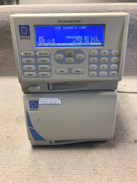 Dionex IS25 Digital LCD Isocratic Pump Eluent Delivery System DX LAN