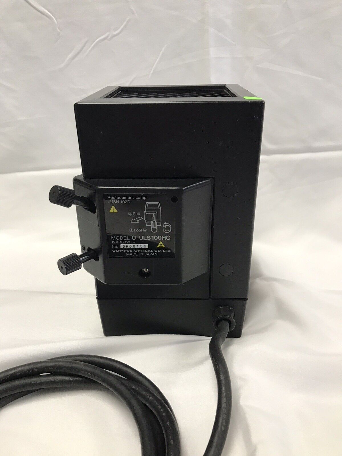 T184150 Olympus U-ULH Lamp Housing w/ U-ULS100HG Mercury Light Source Working